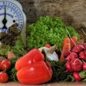 salad, tomatoes, radish